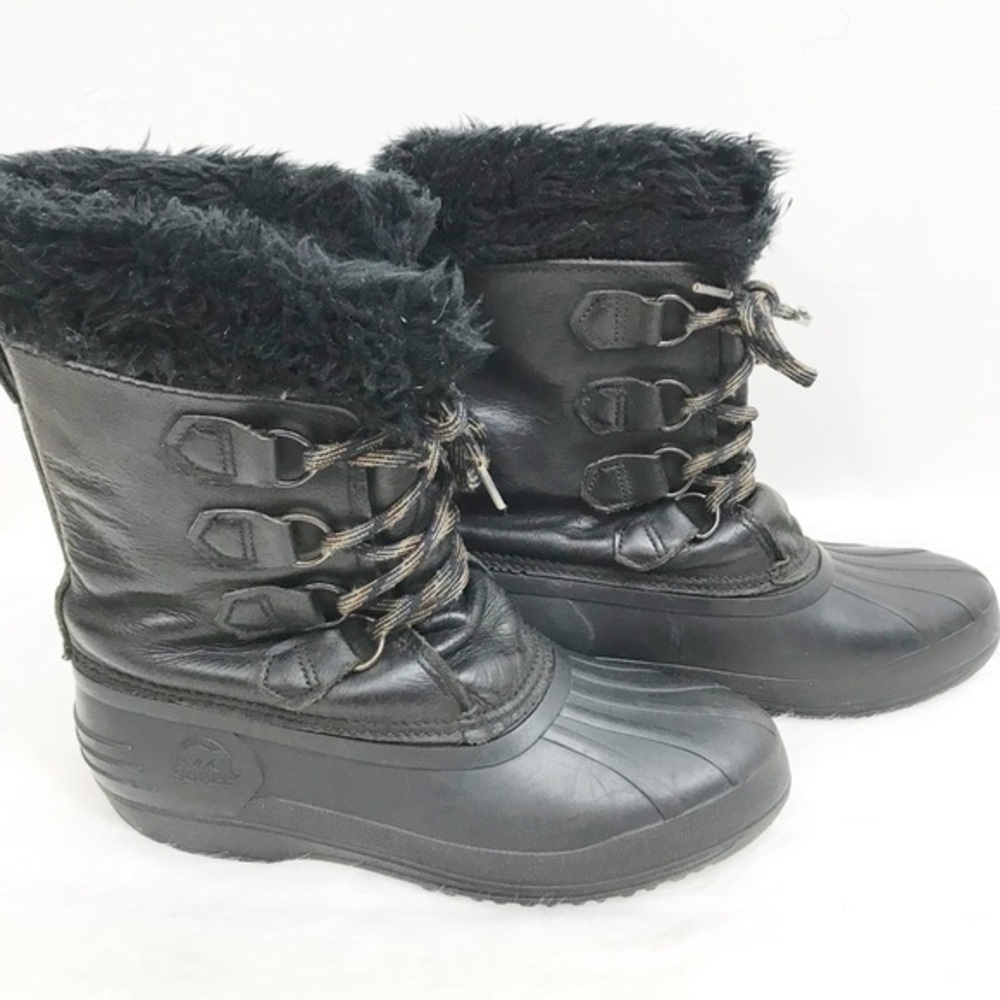 Vintage Sorel women’s Black winter boots size 8